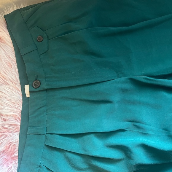 Pants - Teal Pleated Woman’s Loose Fitting Pants